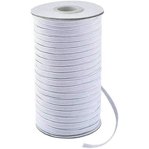 YHmall 6mm Élastique Couture Elastique Rubans Plat Blanc pour Couture Loisir Créatif Vêtements Bricolage DIY Elastique Couture 91 Mè