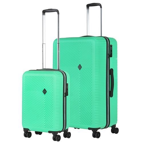CarryOn Connect - Série de valises TSA - Série de 2 trolleys - OKOBAN - Organiseur - USB - Vert