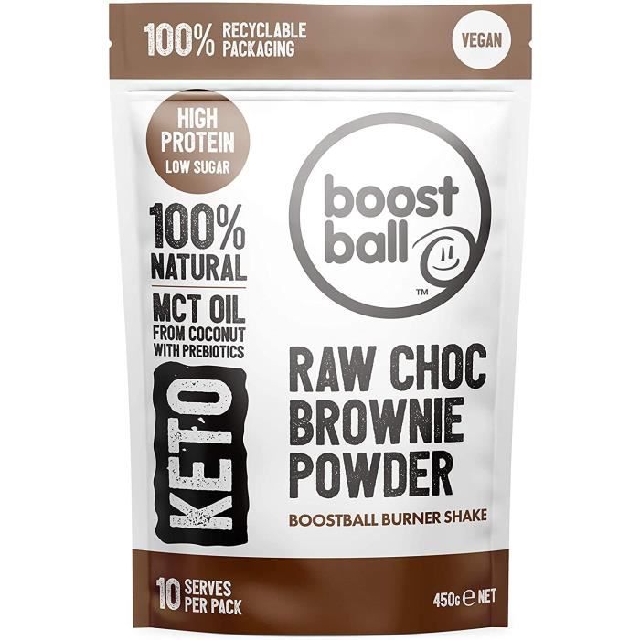 Keto Poudre Protéinée Naturelle Saveur Brownie au Chocolat Vegan Shake Faible en GlucidesSucre AjoutéGluten Huile de Palme avec 414