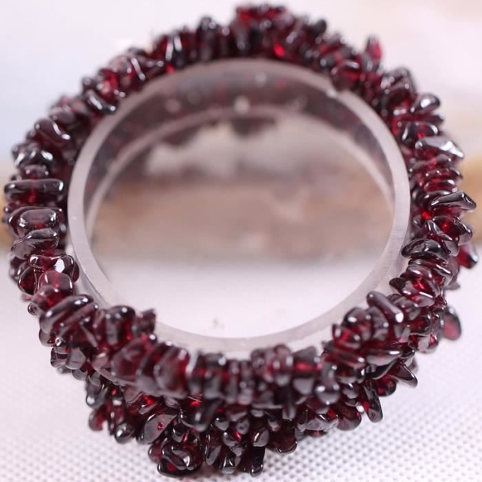 Garnet-MULTI -Bracelet enroulé en pierre de grenat rouge pour femmes,tissage de perles,or,œil de tigre,Quartz rose,cristal exte
