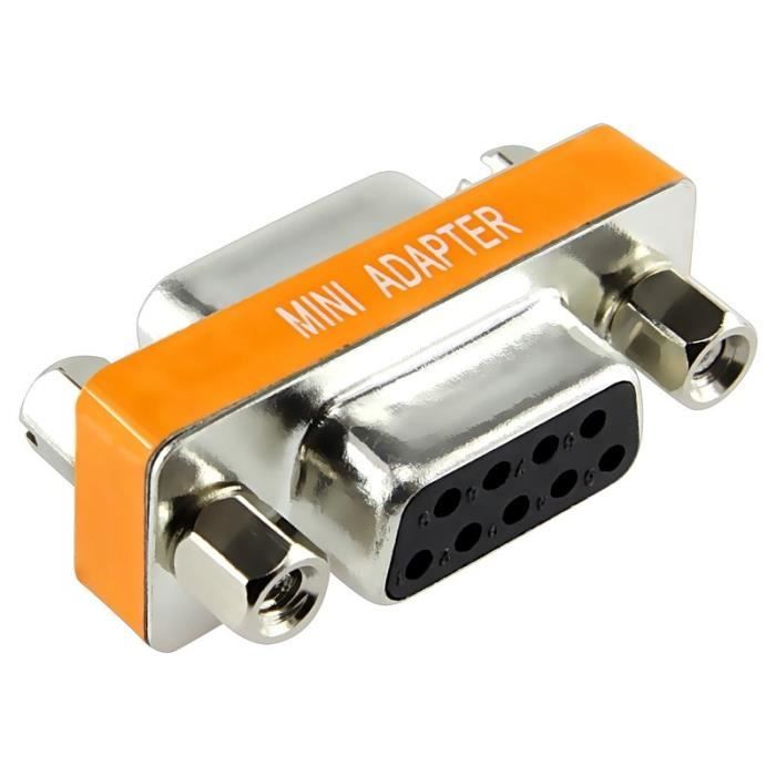 INSTEN® Adaptateur Convertisseur DB9 Femelle vers DB9 Femelle 9 Broches (Pin) Pour Ordinateur PC Windows