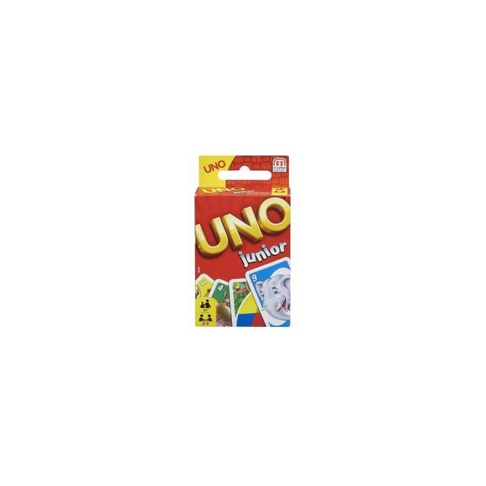 Jeu de cartes Uno Junior animaux 3 ans et plus - Jeu de societe classique enfant