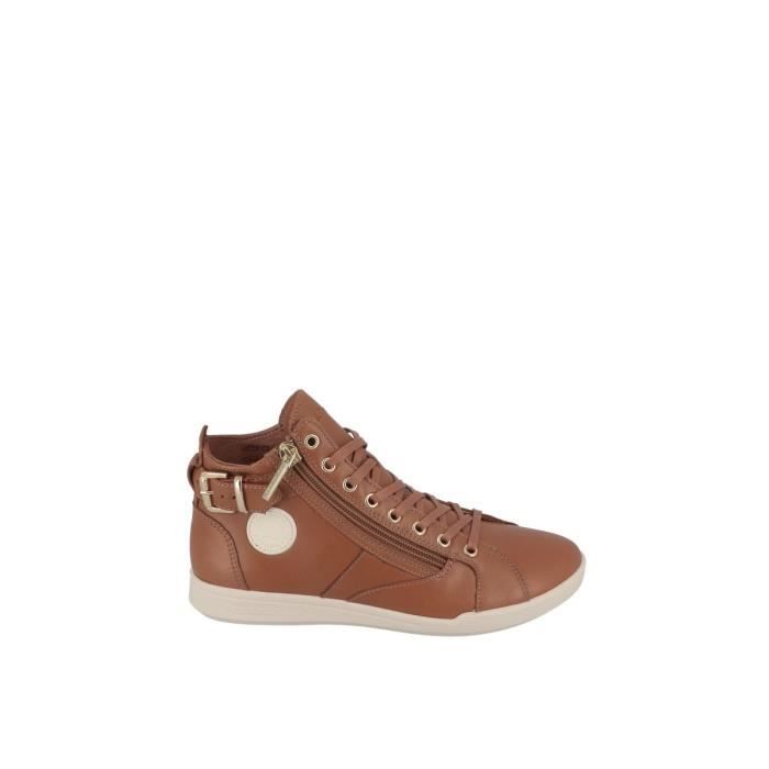 Basket haute à zip et lacets PALME F2H Camel