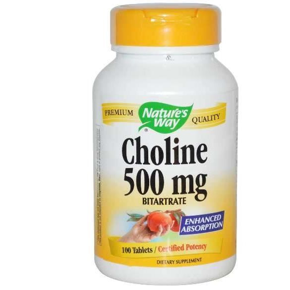 Choline 500 mg (100 Tablets) - Nature's Way
