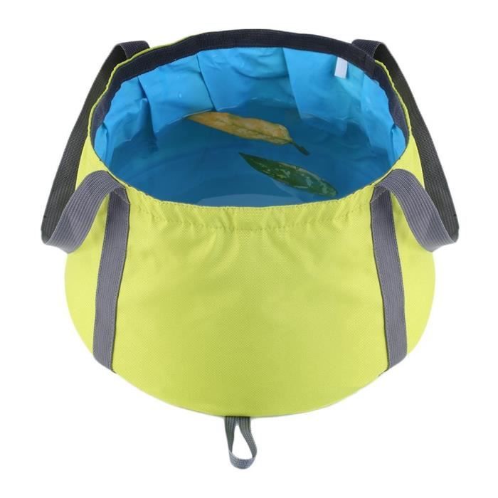 Multi-Functional 10L Bassin Pliable Seau Portable Camping Bucket Eco-Friendly pour Camping Randonnée Pêche Portable