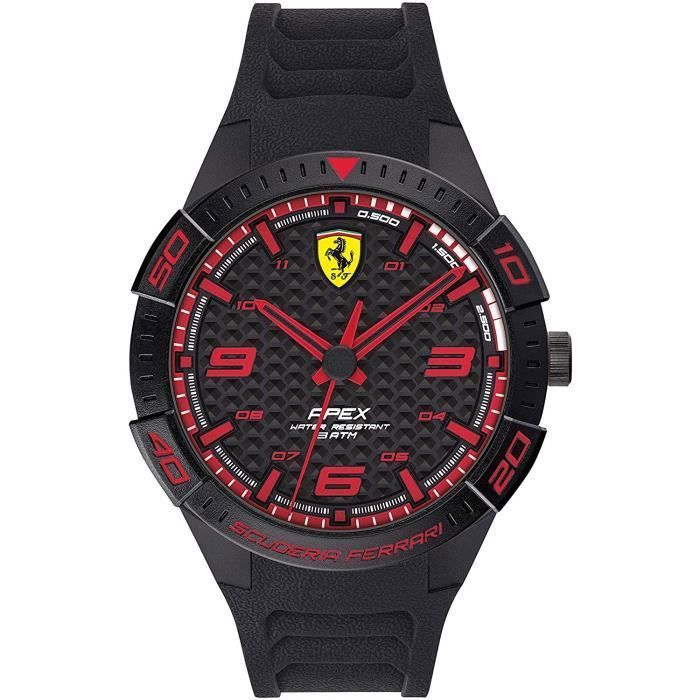 Scuderia Ferrari Homme Analogique Quartz Montre avec Bracelet en Silicone 0830662 7761