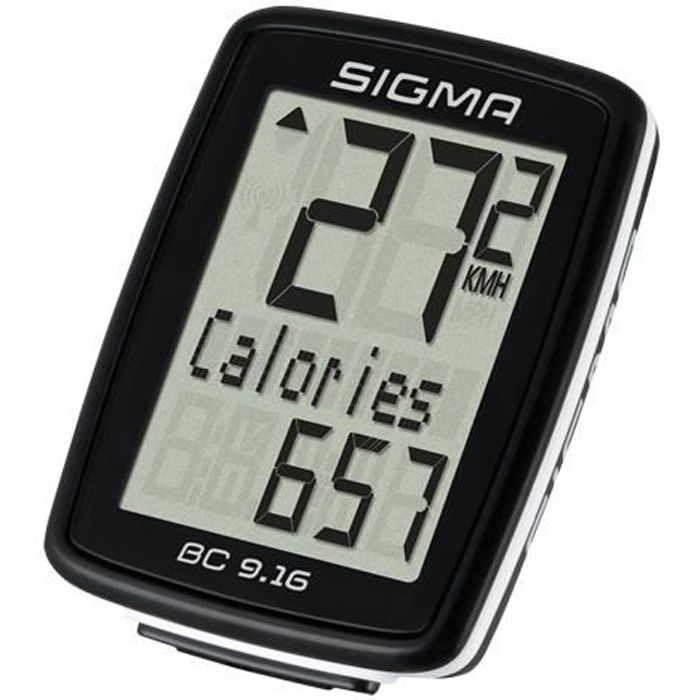 Sigma Ordinateur de vélo BC 9.16 STS Noir