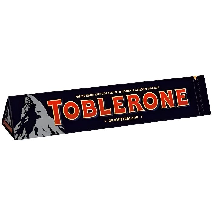 TOBLERONE Chocolat noir suisse au nougat au miel et aux amandes - 360 g