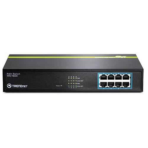 Trendnet TPE-T80H, Commutateur de réseau non géré, Fast Ethernet (10-100), Full duplex, Connexion Ethernet
