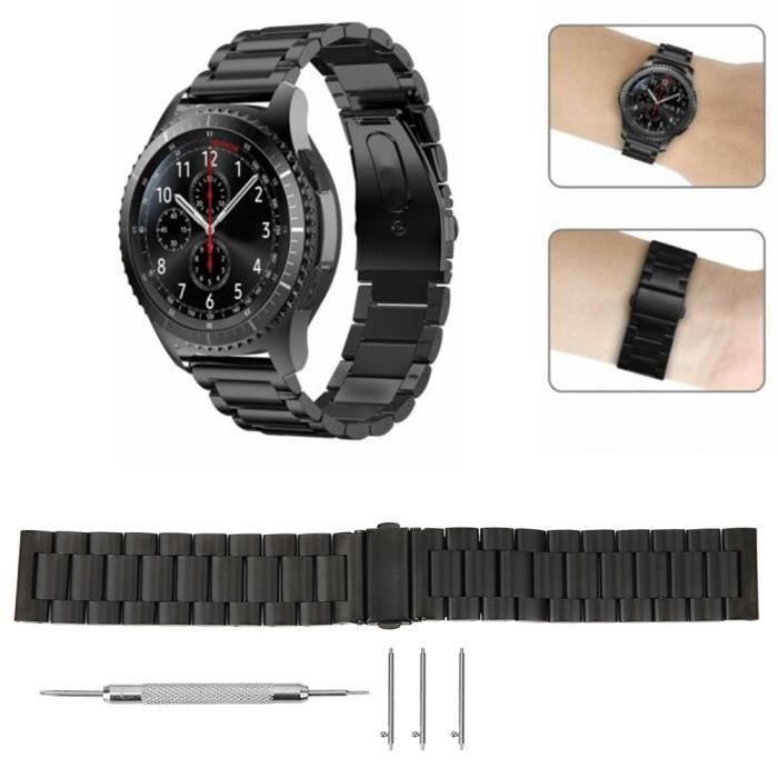 VINGVO Bracelet de montre en acier inoxydable avec outils pour montre Samsung Gear S3 / S2 / Galaxy