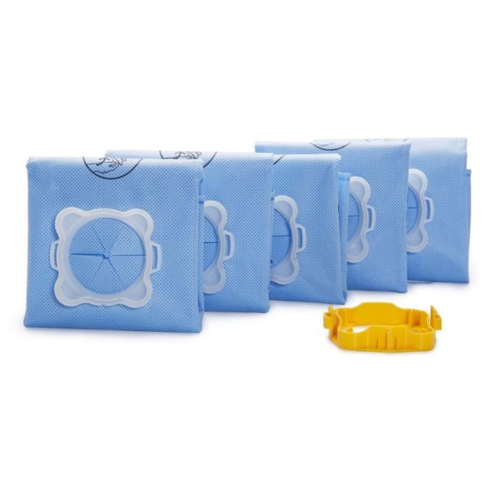 ROWENTA Lot de 5 sacs microfibre pour aspirateur Wonderbags original - WB406120 - Bleu