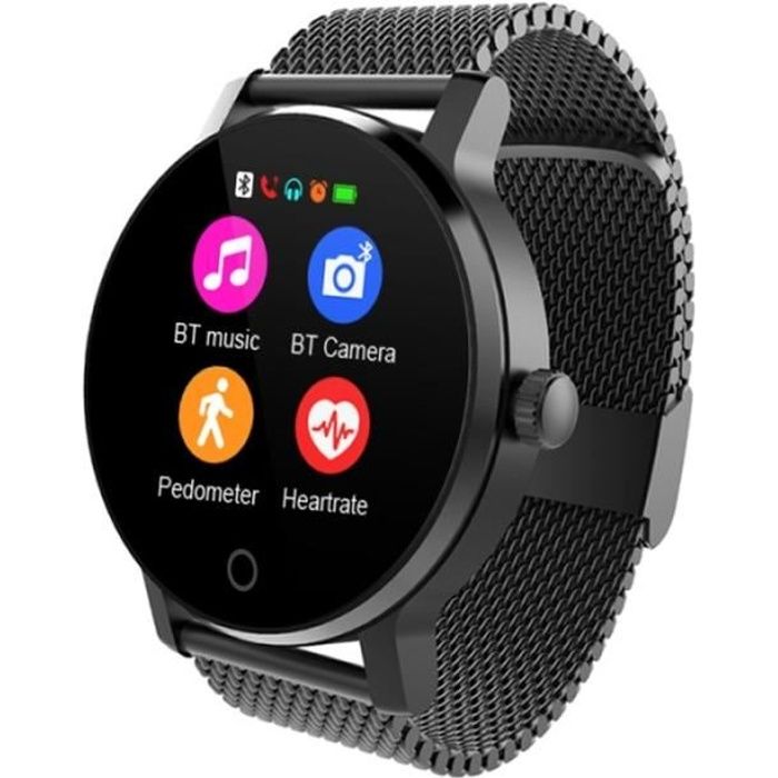 Montre Connectée Android Ios Smartwatch 1.3 Pouce Ip54 Cardio Noir - Yonis