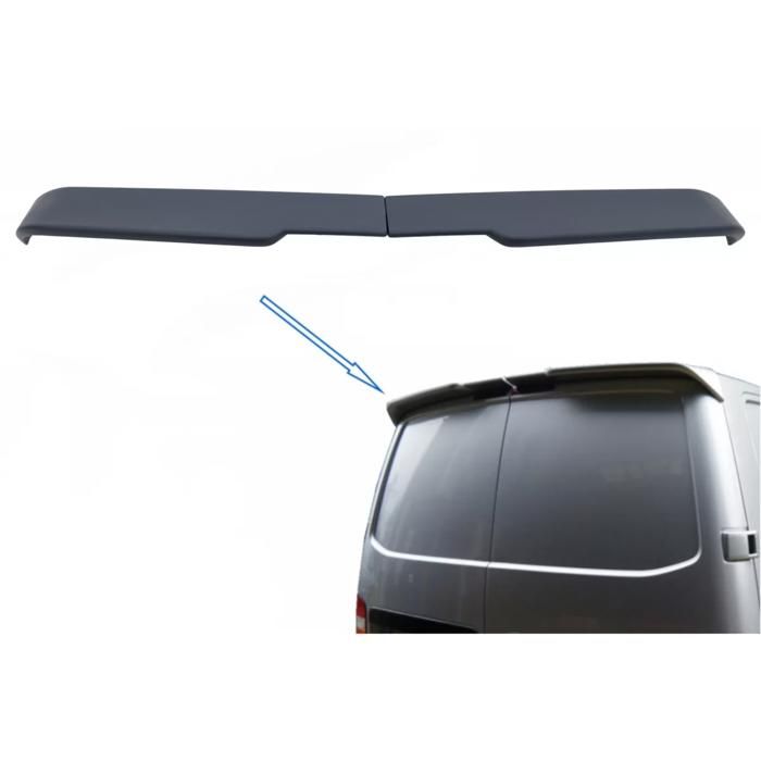 Spoiler De Toit OMAC Pour VW T5 2003-2015 - Polyester Renforcé Noir - Design Sportif, Amélioration Aérodynamique