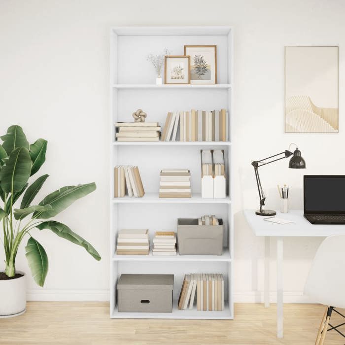 vidaXL Bibliothèque blanc 80x30x189 cm bois dingénierie 3314669