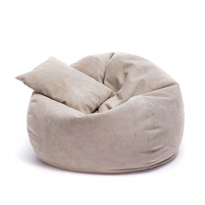 Pouf Poire Ecopuf - Fauteuil Canapé Coussin de Sol Pouf dintérieur/extérieur - Beige foncé