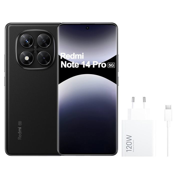 Xiaomi Redmi Note 14 Pro 5G 12 Go 512 Go Noir Avec Original Chargeur Xiaomi 120 W Xiaomi Redmi Note 14 Pro 5G 12 Go 512 Go Noir Avec Original Chargeur Xiaomi 120 W