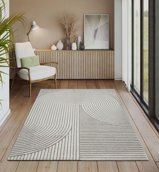 Tapis Moderne - The Carpet - Everest - Effet 3D - Gris - 200 x 290 cm