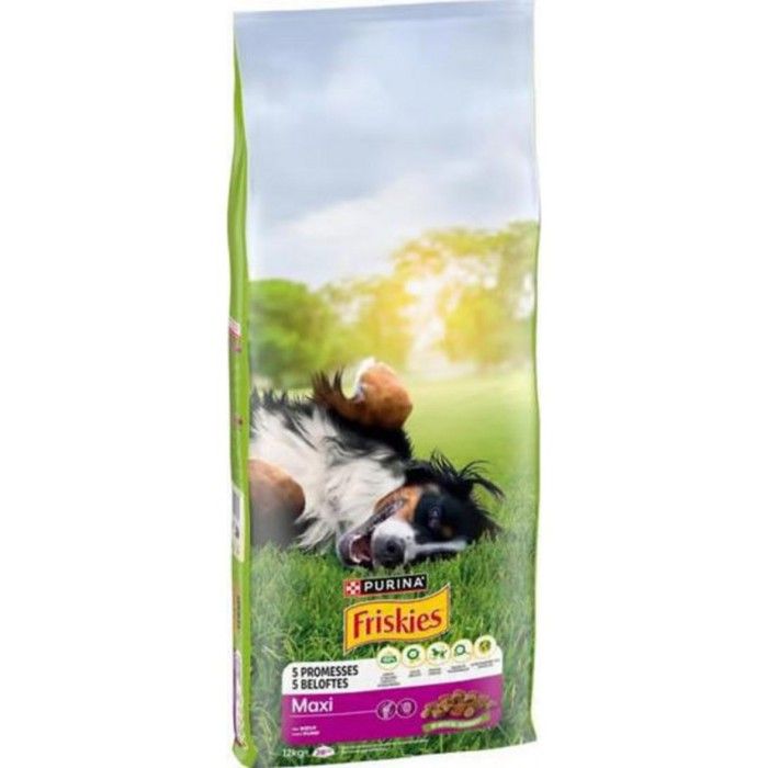 Friskies Croquettes Maxi Chiens Adultes Viandes Méga Format 12Kg Friskies Croquettes Maxi Chiens Adultes Viandes Méga Format 12Kg