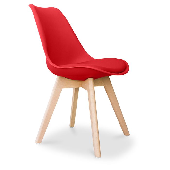 Chaise de salle à manger Nordic – scandinave – Brielle Rouge