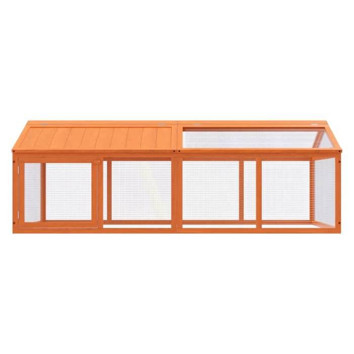 Meilleurs prix pour Enclos animaux - VENTE-FLASH - marron 200x1125x74 cm bois massif de pin - Pour rongeurs @40026320