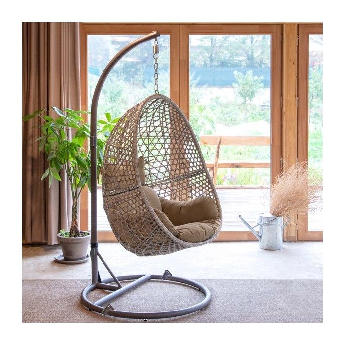 Chaise hamac simple - Nature & Découvertes : Grand fauteuil suspendu Longchi - Beige Chaise hamac simple - Nature & Découvertes : Grand fauteuil suspendu Longchi - Beige