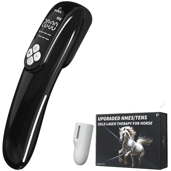 Meilleurs prix pour Thérapie au Laser pour Chevaux Longueurs dOnde de 650nm et 808nm Paramètres de Traitement Personnalisables Ensemble Noir