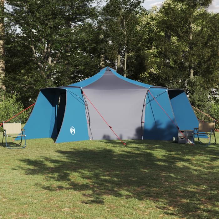 Tente Familiale - Tipi Bleue - 8 Personnes - Étanche - Montage Manuel