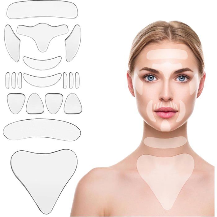 Patchs Anti-Rides Réutilisables en Silicone pour Front, Yeux, Joues ...