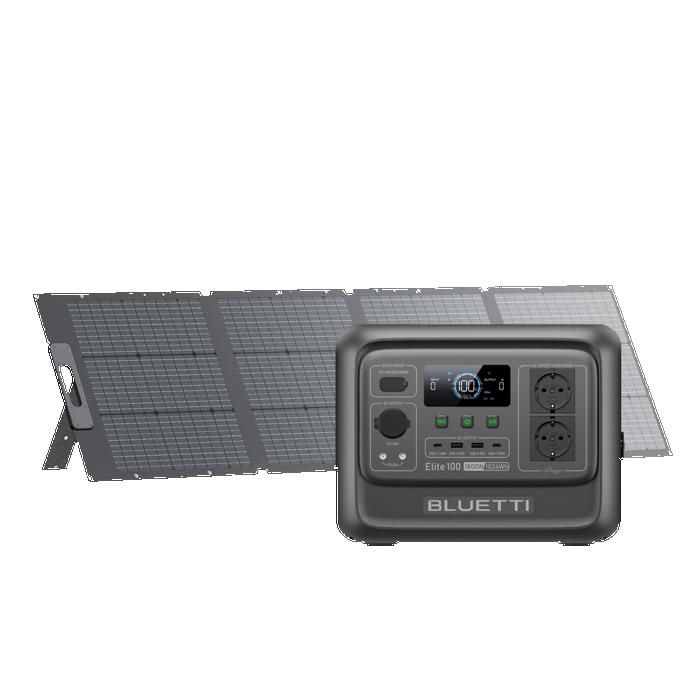 BLUETTI Elite 100 V2 Générateur Électrique Solaire 1024Wh & 1800W avec 200W Panneau solaire Pour Camping Voyage Panne de Courant BLUETTI Elite 100 V2 Générateur Électrique Solaire 1024Wh & 1800W avec 200W Panneau solaire Pour Camping Voyage Panne de Courant