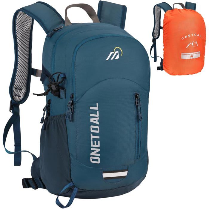 Sac à dos randonnée 20L anti-vol imperméable — léger ventilé unisexe (bleu)