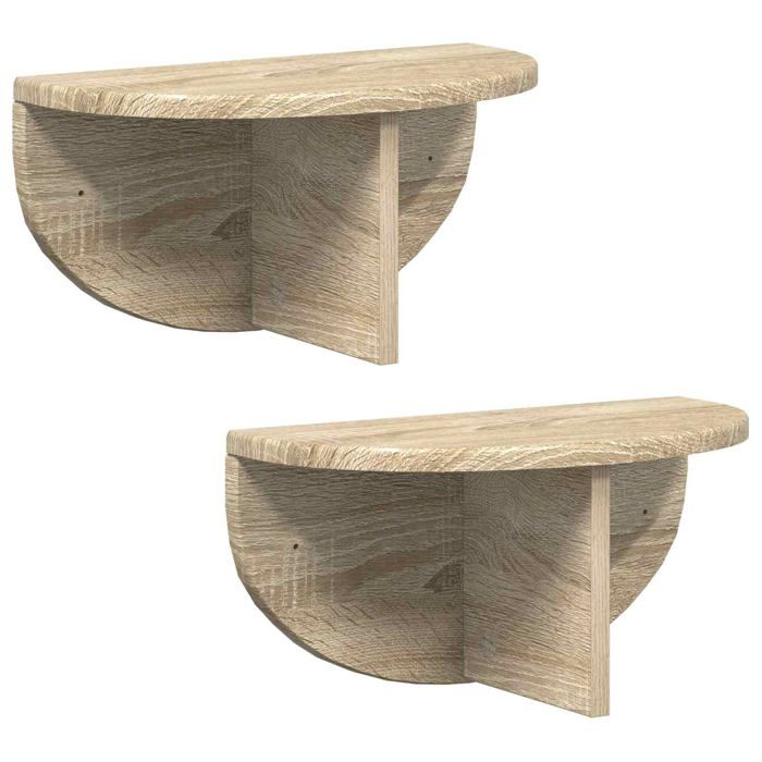 Étagère murale moderne - vidaXL - Chêne Sonoma - Bois dingénierie - 38x19x19 cm - Durable - Grand espace de stockage