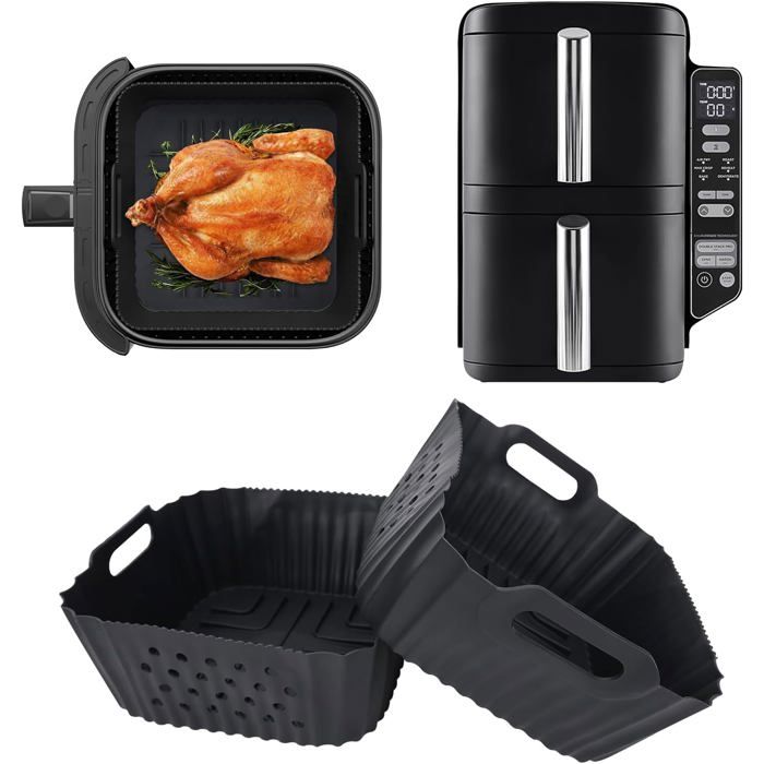 Moule en silicone pour friteuse à air-KAL-2 Pièces Moule Silicone Extra Haut pour Ninja Double Stack SL300EU 7 6L