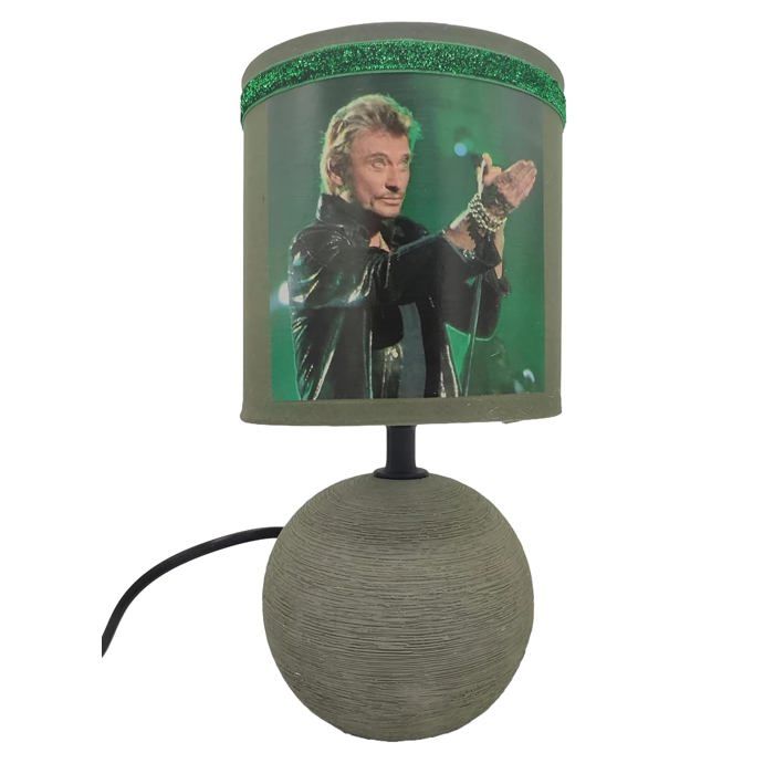 Lampe de chevet kaki Johnny halyday