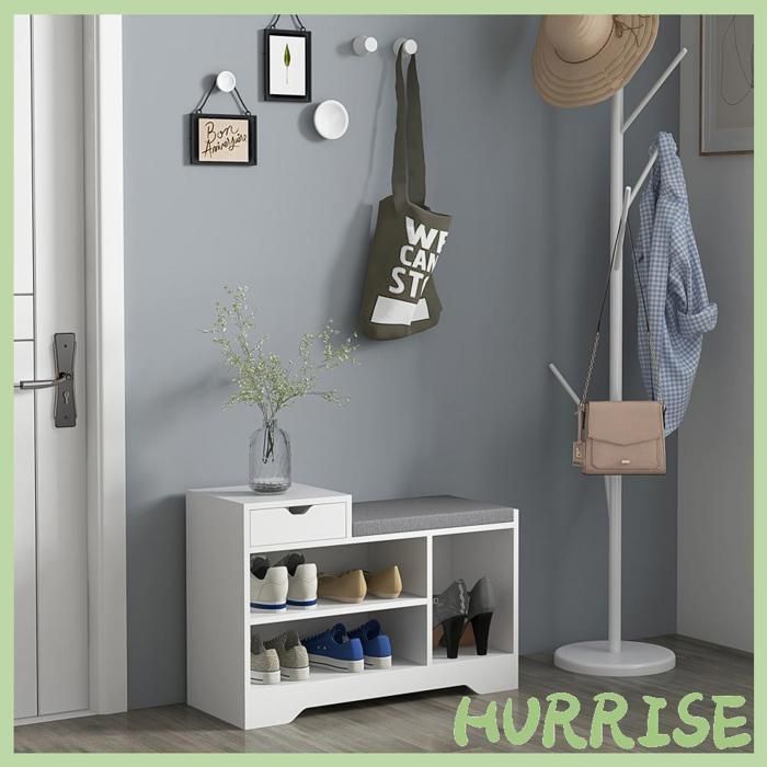 Cocosity Meuble Et Banc À Chaussures 1 Tiroir Et 3 Compartiments Capacité 5 Paires Mdf 76 5L X 30D X 52H Cm