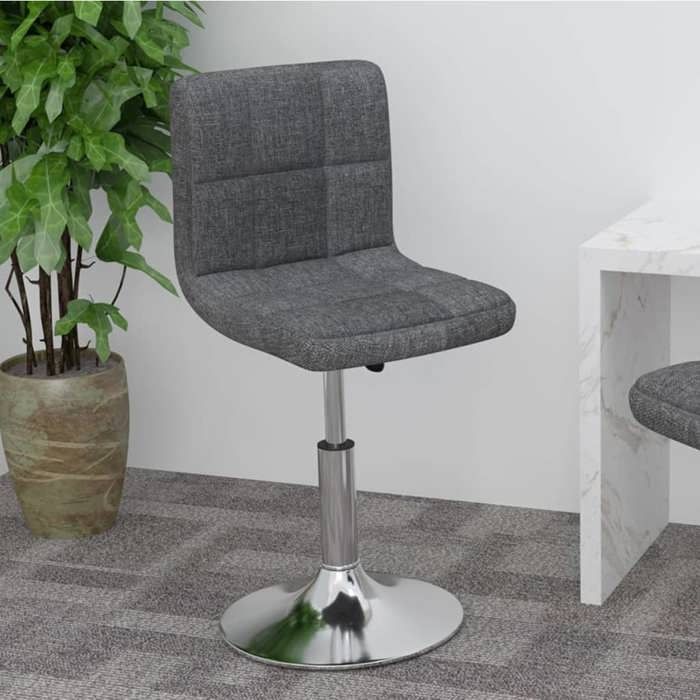 Magnifique Tabouret de bar scandinave Tabourets Hauts antidérapants pivotant Gris foncé Tissu 40x43x(71-85 5)cm CL3521429