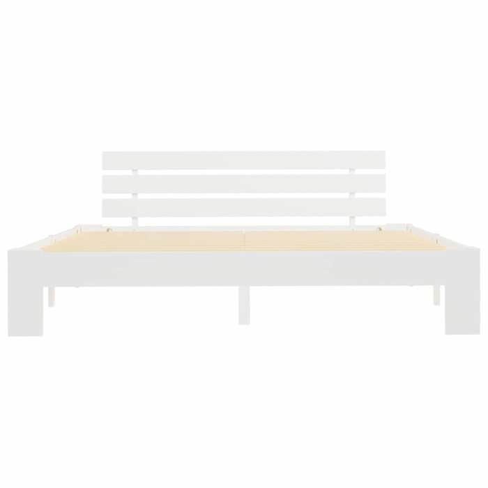 Structure de lit - sans matelas - blanc 180x200 cm bois massif de pin - pour adulte/enfant wH3844