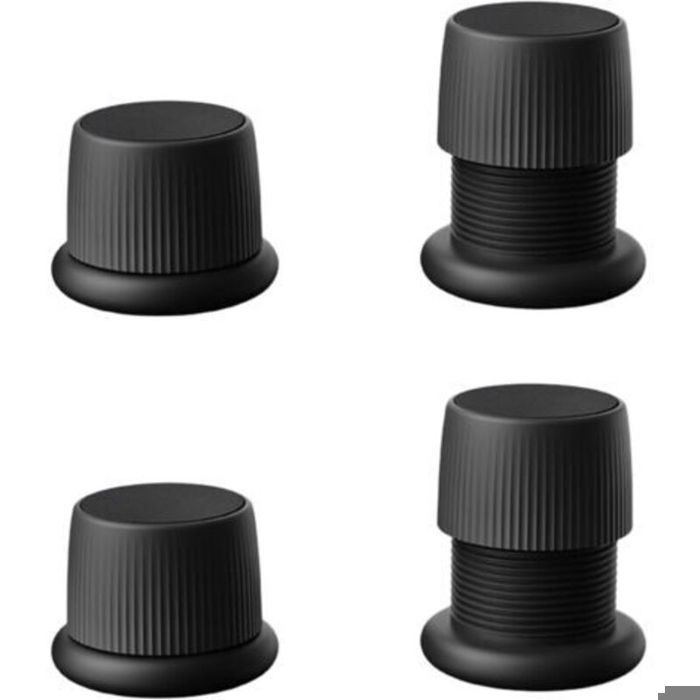 Lot de 4 Rehausseurs Réglables Antidérapants pour Meubles Lits Canapés Tables et Chaises Pieds de Meubles Noir