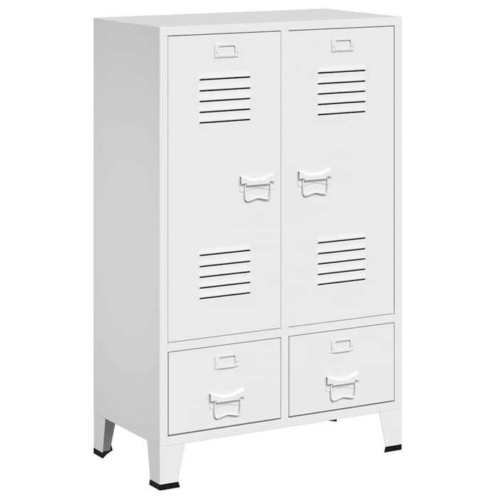 Garde-robe -(1 PCS）- Vidaxl - Armoire penderie Pour chambre industrielle Blanc 67x35x107  cm Acier 190032aqb78y