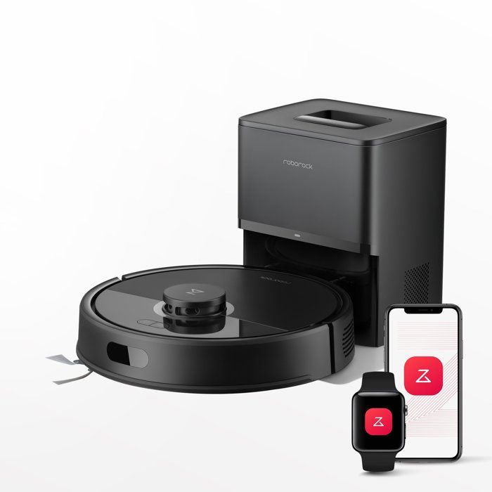 Roborock Q7 L5+ Robot Aspirateur Laveur 2-en-1 avec Station de Vidage Automatique 8000Pa Anti-Enchevêtrement Noir