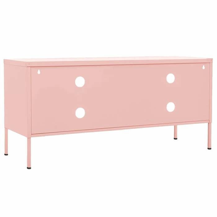 Meuble TV Rose 105x35x50 cm Acier_2 ans garantie_29114