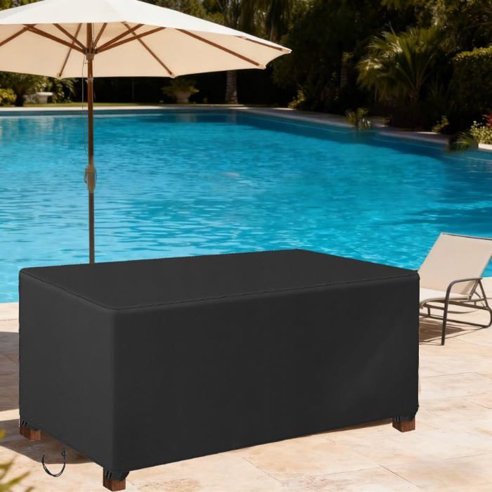 Housse Table Jardin 215x105x75cm Oxford 420D Imperméable Anti-UV pour Mobilier Piscine Aucunely