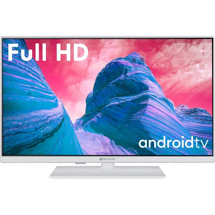 Téléviseur Full HD 32 ProCaster Android TV 11 Smart TV Commande vocale Bluetooth Wi Fi intégré HDR10 HLG