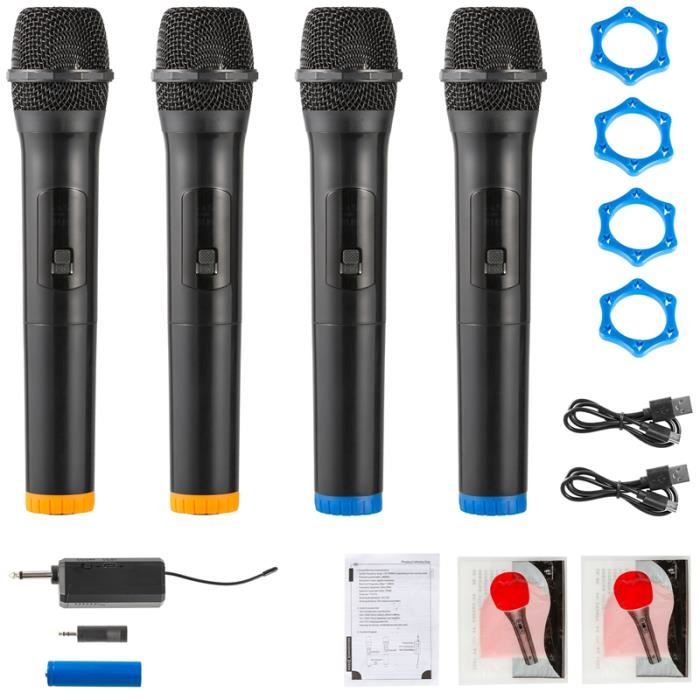 Noir-Système de microphone sans fil VHF professionnel, 4 canaux, pour  touristes, déterminer le micro karaoké - Cdiscount Jeux - Jouets