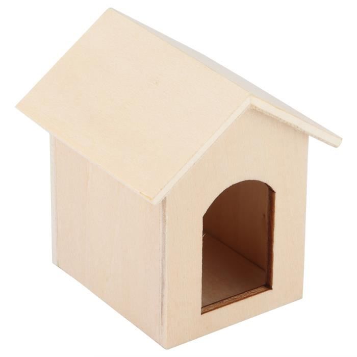 Maison De Poupée Niche Pour Chien HEMOTON - Miniature En Bois Pour Décoration Et Jouet
