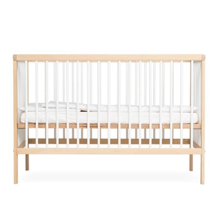 Mokee Superbe Lit Evolutif Bebe 8 Niv Mat Avec Matelas Et Tiroir Htre Blanc Cdiscount Puericulture Eveil Bebe