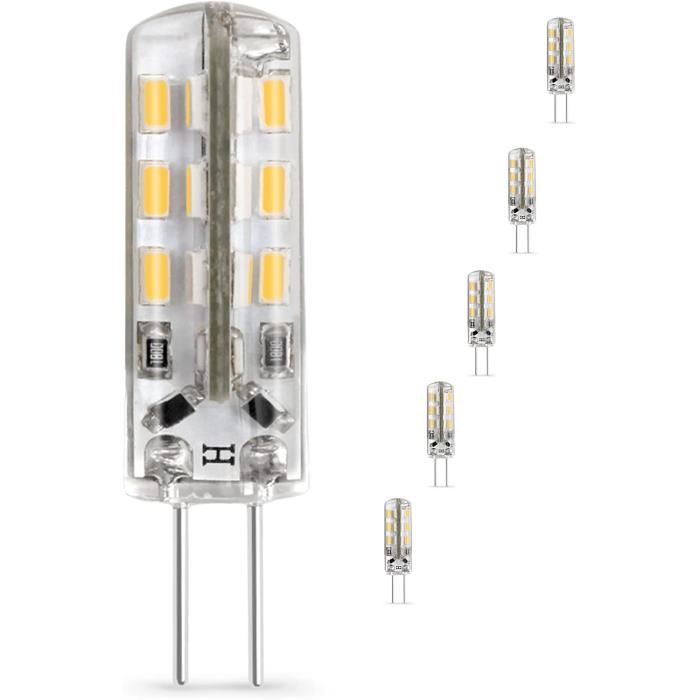 Pack de 5 Ampoules LED G4 12V Spot Équivalent à 15W halogène blanc