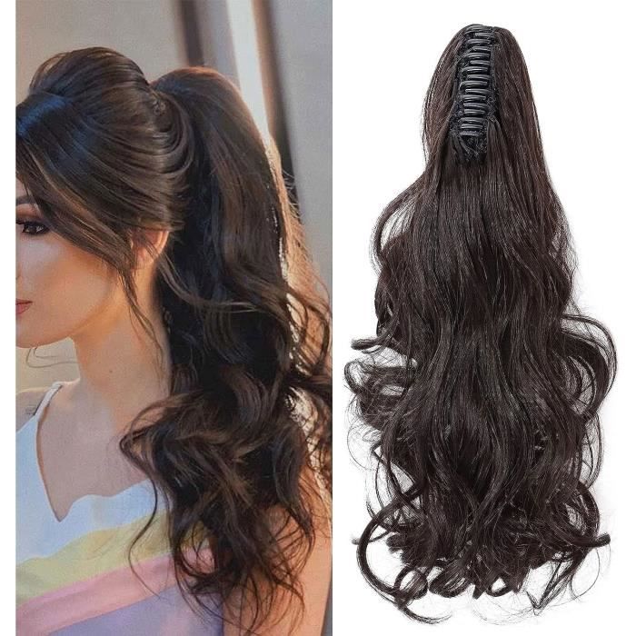 Extension De Queue De Cheval 45 Cm Avec Clip - Couleur Brun & Auburn, Fibre Synthétique, Neuf Avec étiquettes