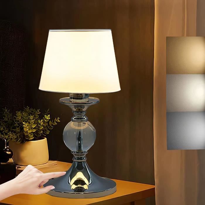 Lampe de Chevet Tactile, Lampe de Table à Variateur Tactile avec