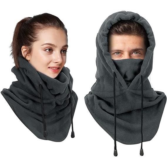 Cagoule Polaire Hiver Homme Femme - Balaclava Thermique Coupe-Vent Pour Ski, Rando Et Moto - Couleurs Noir, Marron, Rose - 2