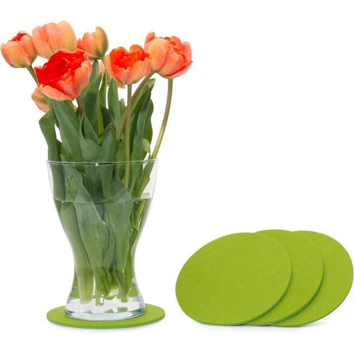 14 Dessous De Verre En Feutre - Protection Tables Contre Rayures Et Taches